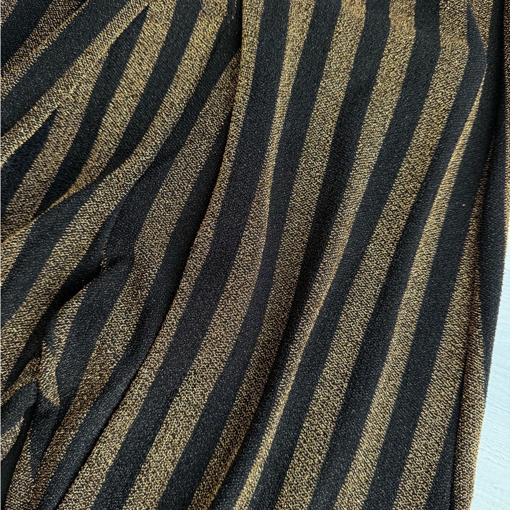 Fashion Nova Black & Gold 3-Piece Striped Set XS - Picture 8 of 9